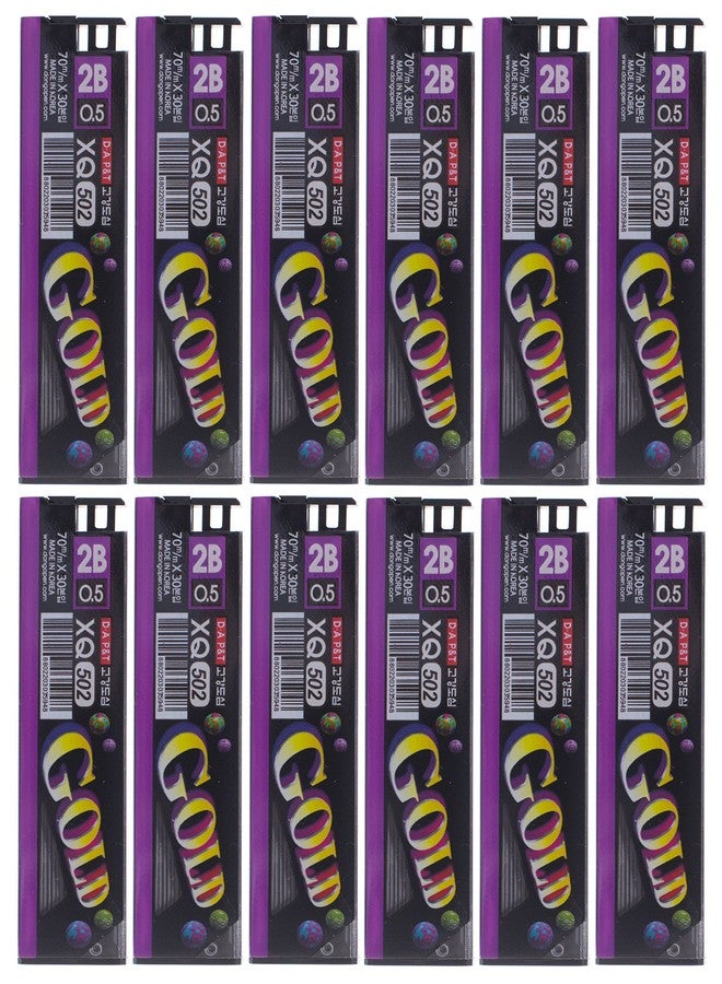 DONG-A XQ Ceramic GOLD Lead Refill, 0.5mm, 2B, Ultra Strength, 360 Pieces of Lead - Image 2