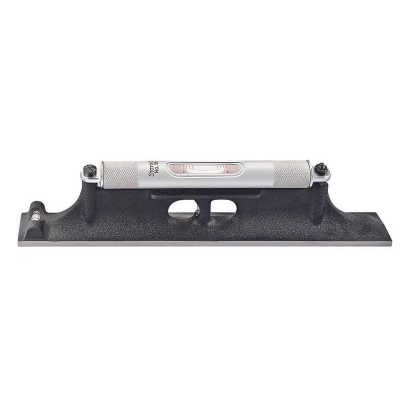 Starrett Machinists Level with Ground and Graduated Main Vial Ideal for Machine Shop and Tool Room Use 12 Length Cross Test Vial With Wood Case 98Z12