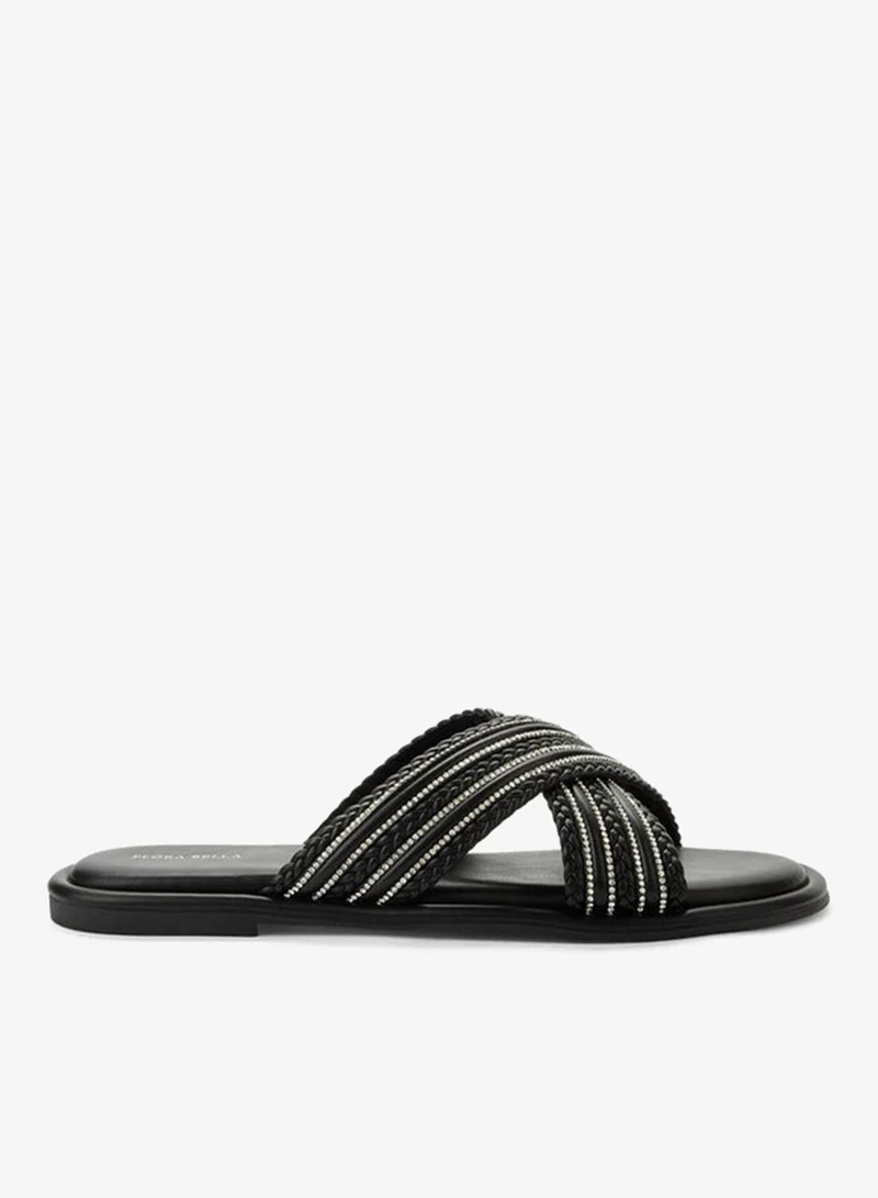 Flora Bella Women Embellished Cross Strap Sandals