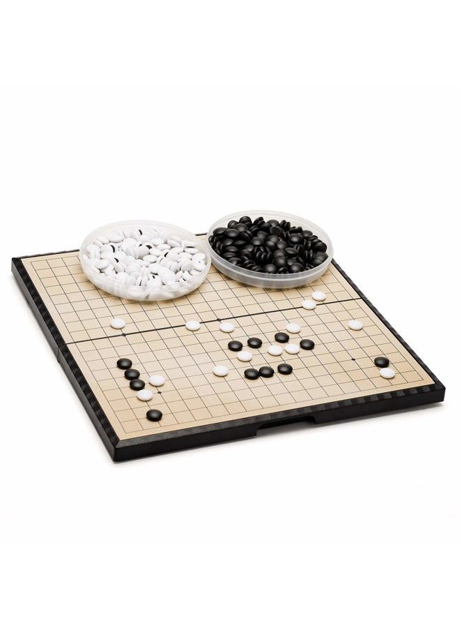 AMEROUS 11 Inches Magnetic Go Game Set (19 x 19), Travel Foldable Board Game Set with Magnetic Plastic Stones & Go Game Rules for Beginner, Kids, Adults （Weiqi） - Image 4