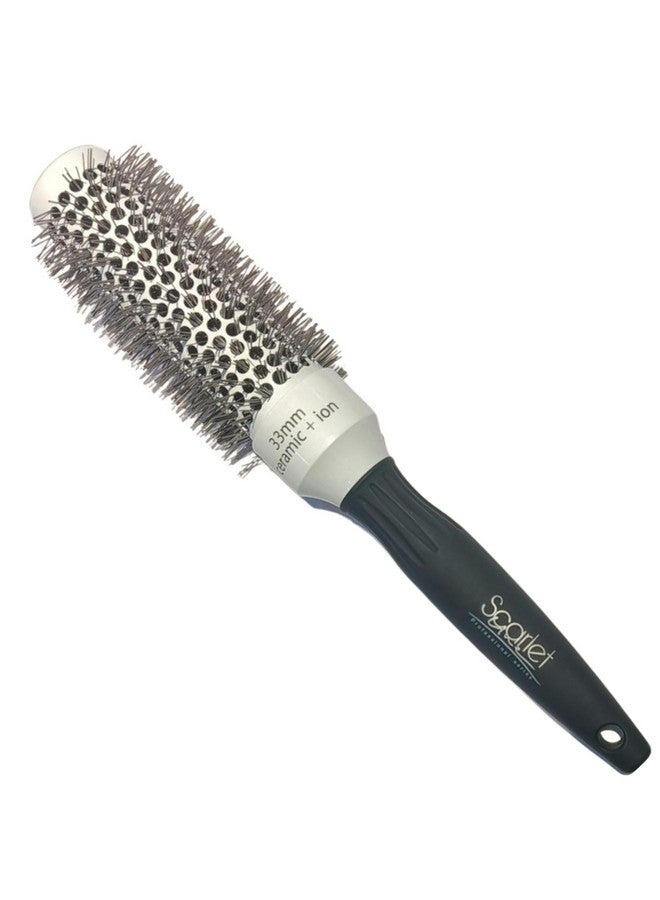 Scarlet Line - Professional Round Brush For Blow Drying Ceramic Ion Thermal Barrel Brush For Precise Styling And Maximum Volume - Lightweight Round Hair Brush_32Mm - Image 1