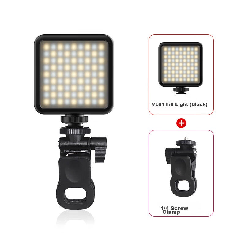 JD Jing Zao Ulanzi VL81 Dual-Color Temperature Fill Light Clip Kit, Portable Photography Light, Handheld Mini Pocket Soft Light, Vlog Phone DSLR Camera Indoor Outdoor Live Streaming Lighting - Image 2
