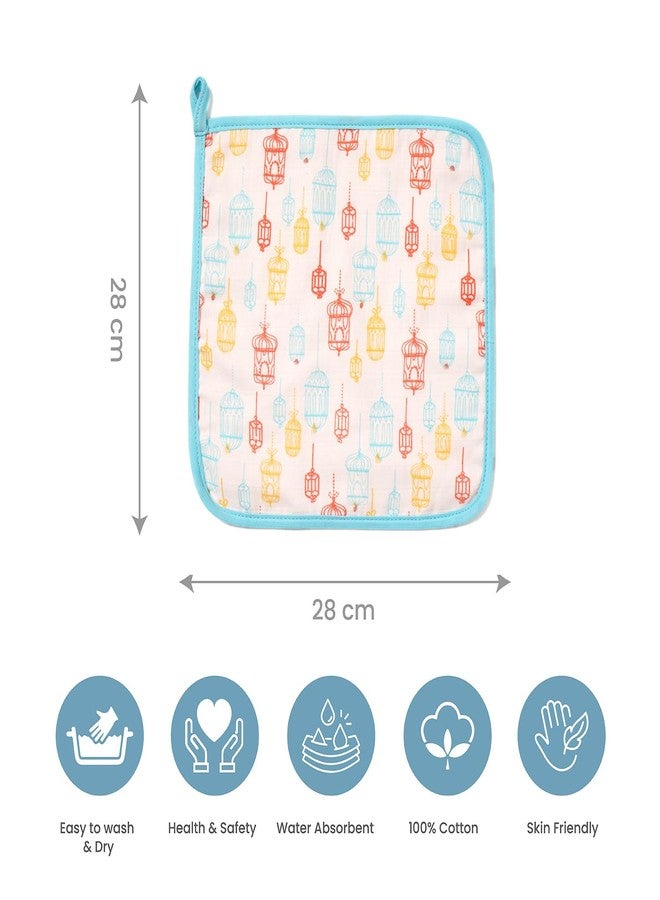 TIDY SLEEP منديل وجه للأطفال حديثي الولادة من موسلين تيدي سليب، 4 طبقات (قابل للغسل، قابل لإعادة الاستخدام، فائق النعومة) ألوان متنوعة (5) - Image 2
