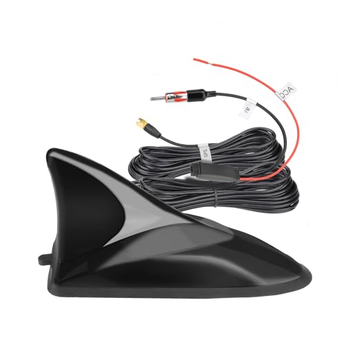 Eightwood Shark Fin Amplified FM AM Car Radio Antenna GPS Antenna with SMA Male Connector for Vehicle Car Truck SUV Radio Stereo Receiver Head Unit GPS Navigation System - Image 3