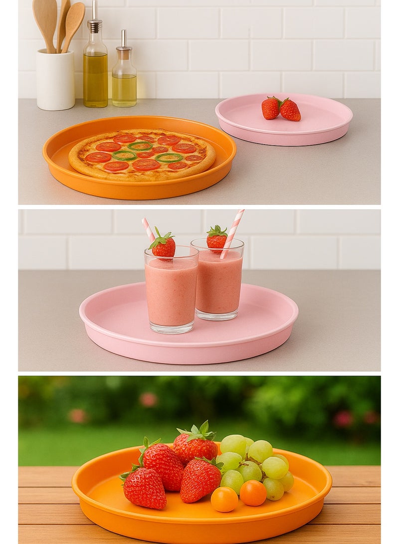 favilla Durable plastic serving tray – ideal for pizza and fruit – lightweight and easy to clean – 32 cm - Image 1