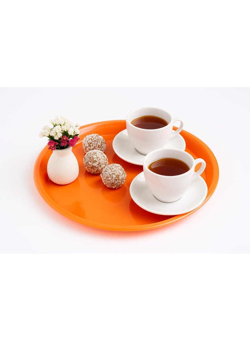 favilla 32cm Round Plastic Serving Tray - Multi-Purpose - Lightweight and Durable - Multiple Colors - Code 977 - Image 1