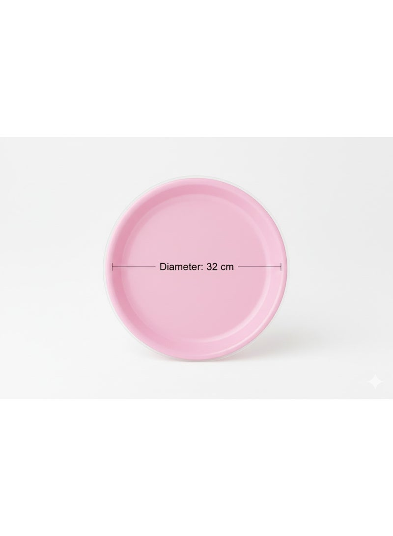 favilla 32cm Round Plastic Serving Tray - Multi-Purpose - Lightweight and Durable - Multiple Colors - Code 977 - Image 5