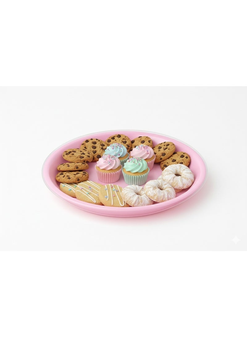 favilla 32cm Round Plastic Serving Tray - Multi-Purpose - Lightweight and Durable - Multiple Colors - Code 977 - Image 4