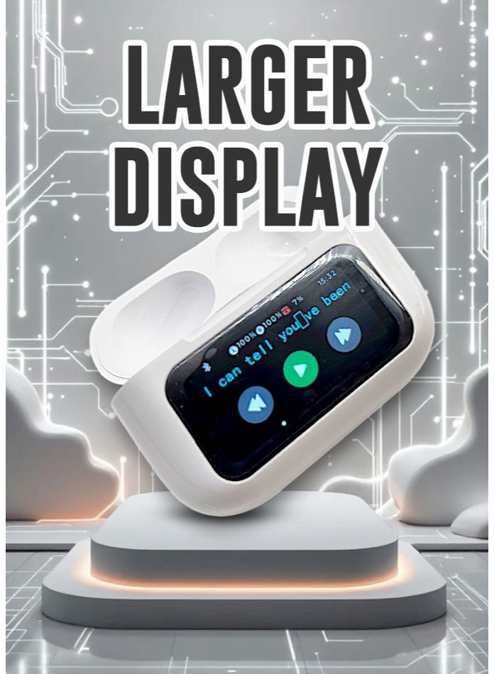 Admos Wireless Bluetooth 5.4 Earbuds with 20 Hours Playtime, 300mAh Charging Case, Touch Screen Display, Hi-Fi Stereo Sound, Ergonomic Comfort Fit, Durable ABS Body, and 400 Hours Standby Time - Image 2