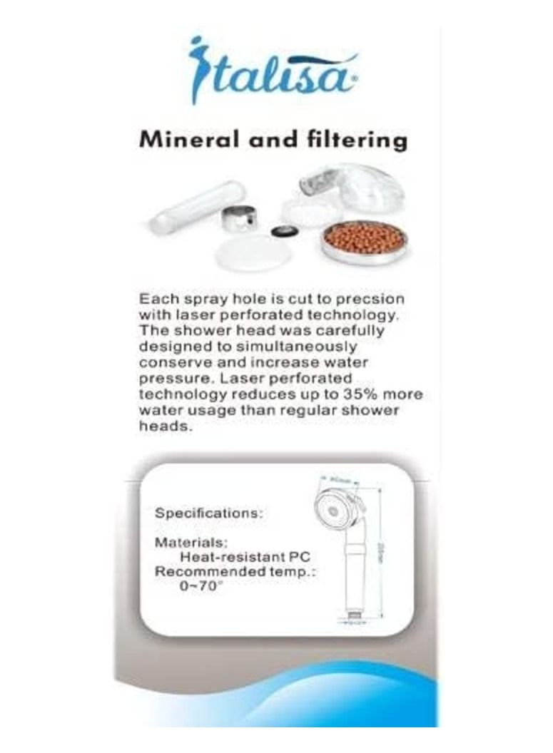 Italisa Italisa Showerhead with Filter Enjoy Clean and Refreshing Showers  - Image 3