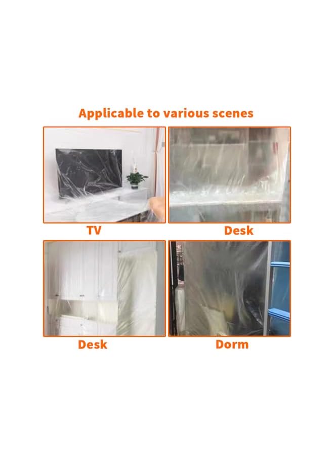 PROMASS promass Dustproof Film, Furniture Covering Film, Waterproof Dust-Proof Protective Masking Film, Overpassing Sofa Bed Carpet Floor Car Protector, Home Dorm Kitchen Tape Film, 200 * 20cm  - Image 3