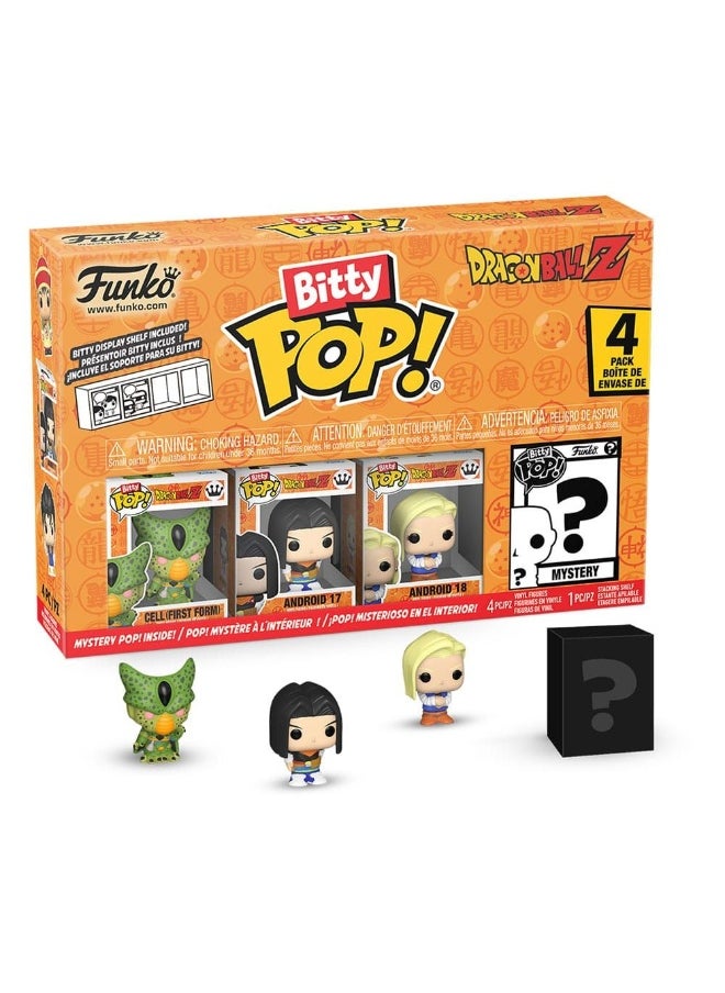 Funko Bitty POP! Dragon Ball Z Series 2 4-Pack Vinyl Figures with Stacking Shelf (2.54 cm, Assorted)