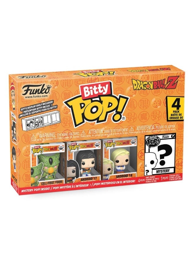 Funko Bitty POP! Dragon Ball Z Series 2 4-Pack Vinyl Figures with Stacking Shelf (2.54 cm, Assorted)