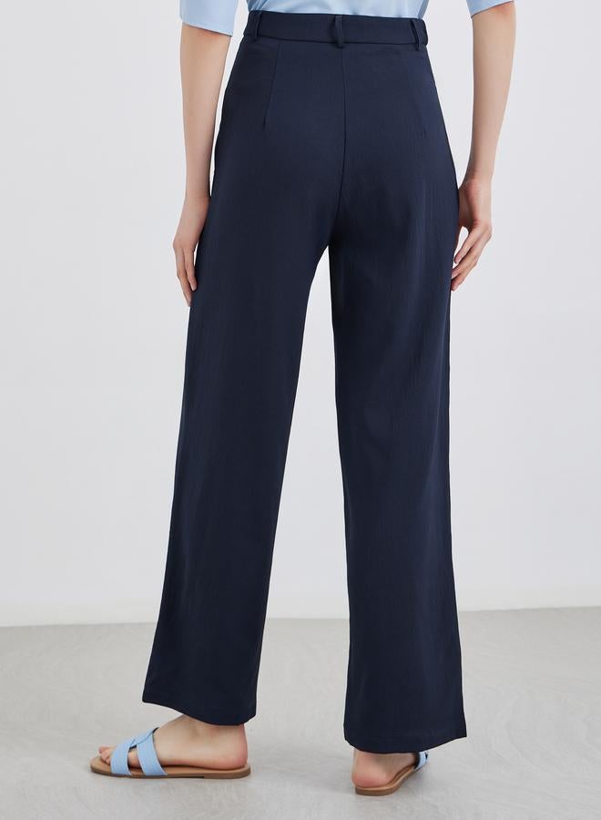 Take Two Solid Flat Front Wide Leg Pants - Image 4