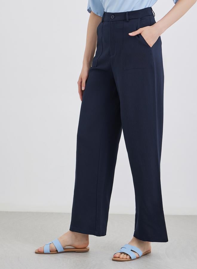 Take Two Solid Flat Front Wide Leg Pants - Image 2