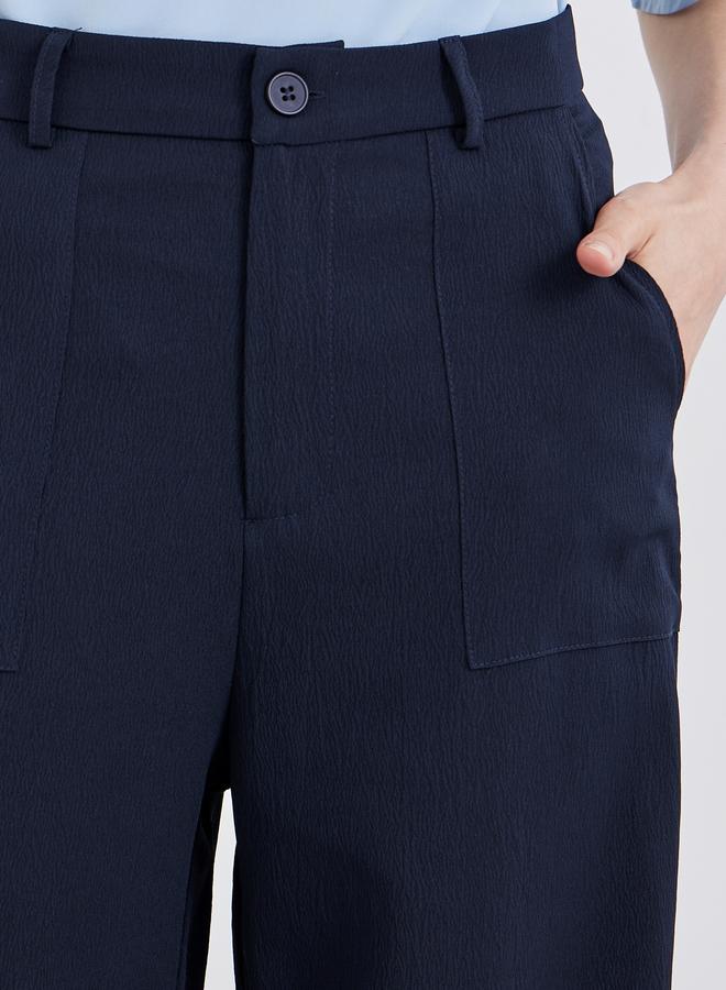 Take Two Solid Flat Front Wide Leg Pants - Image 3