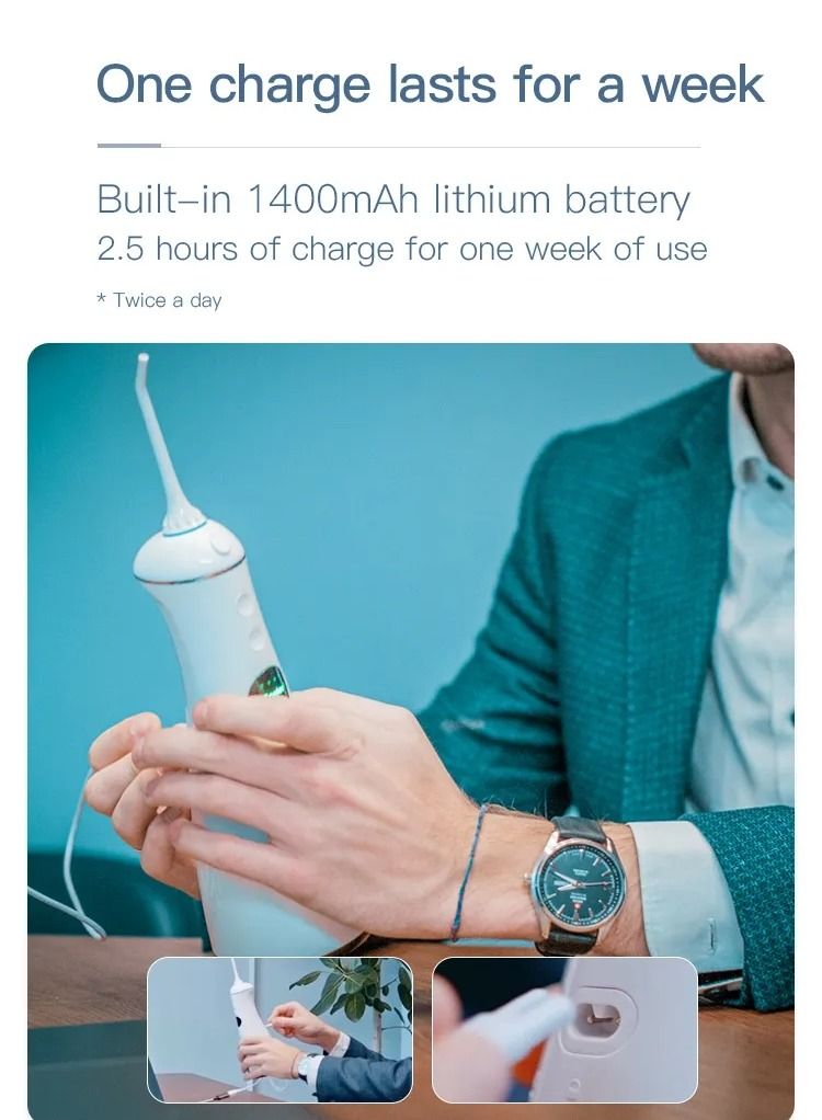 general Handheld portable electric flosser Personal care scaling device Oral teeth cleaning home teeth cleaning device - Image 2