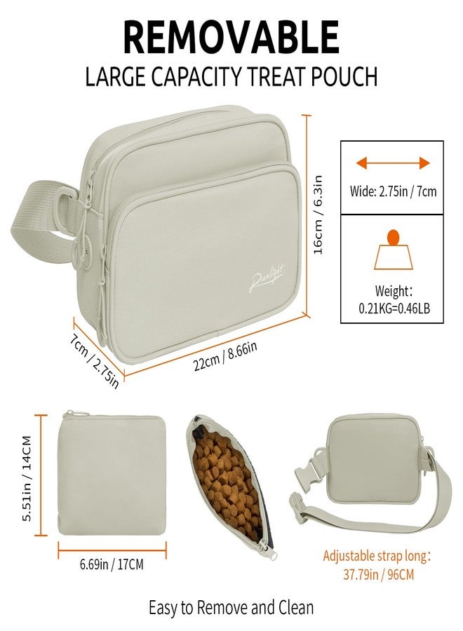 Runlight Dog Training Treat Pouch Fanny Pack,Dog Waist Belt,Dogs Walking Bag Crossbody with Poop Bags,Puppy Treat Bag Training Pouch (Khaki) - Image 2