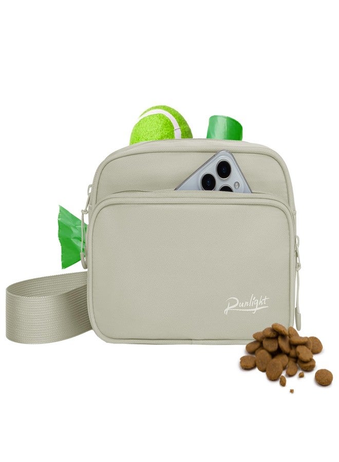 Runlight Dog Training Treat Pouch Fanny Pack,Dog Waist Belt,Dogs Walking Bag Crossbody with Poop Bags,Puppy Treat Bag Training Pouch (Khaki) - Image 1