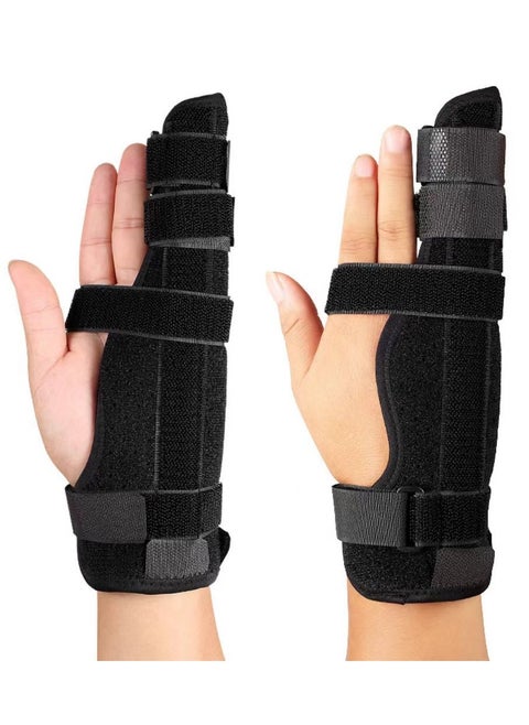 Boxer Finger Splint and pinky Splint Support for Trigger Finger boxer's Fracture Finger Fracture Tendonitis Metacarpal Fracture Sprains Fits Both Left and Right HandM Size