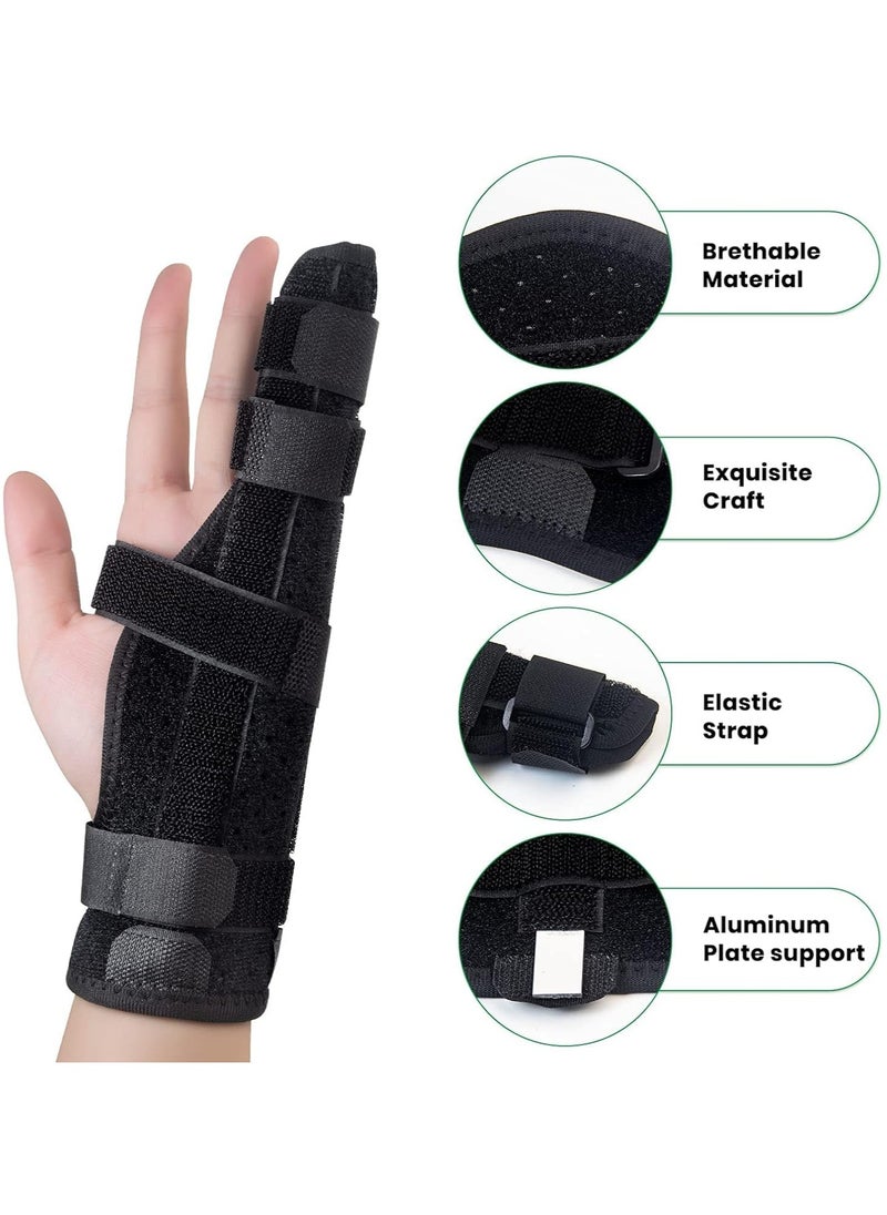 Generic - Boxer Finger Splint and pinky Splint Support for Trigger Finger boxer's Fracture Finger Fracture Tendonitis Metacarpal Fracture Sprains Fits Both Left and Right HandM Size - Image 1