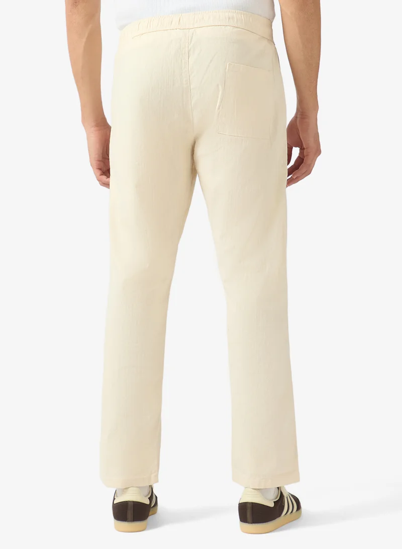 Seventy Five Cream Premium Relaxed Fit Pant for Men | Best Price UAE
