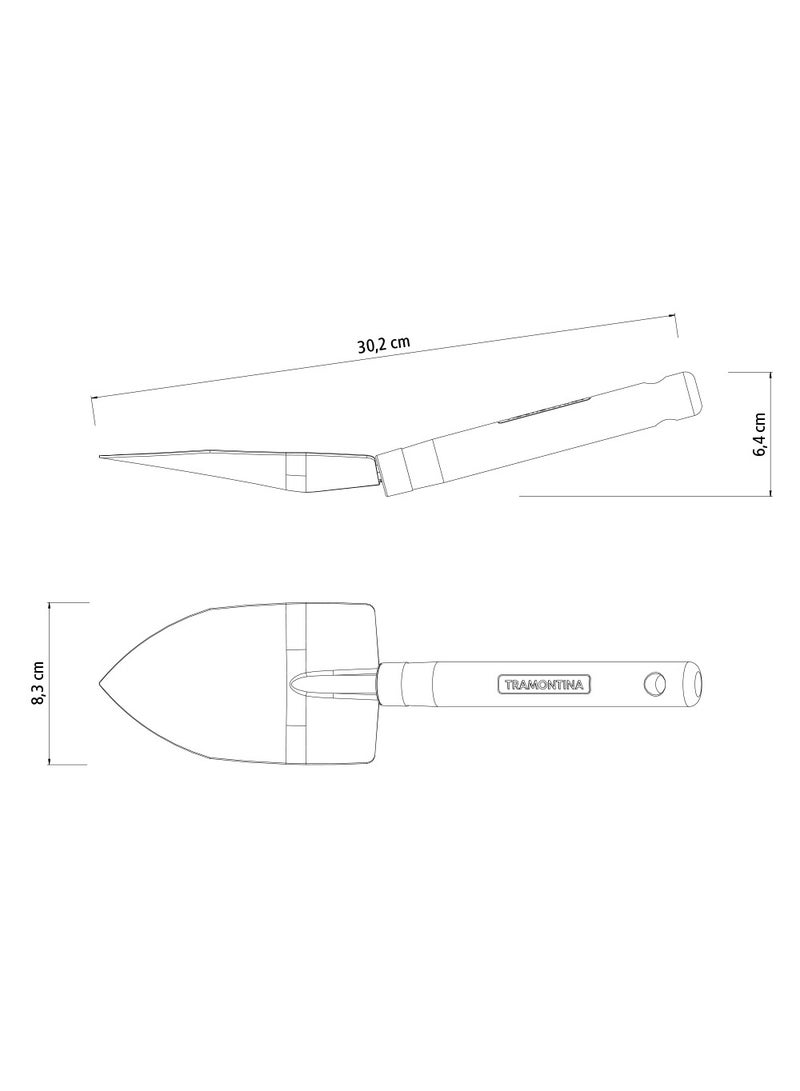 TRAMONTINA Since 1911,Made in Brazil- Hand Garden Trowel with Special Carbon Steel and Wood Handle  - Image 2