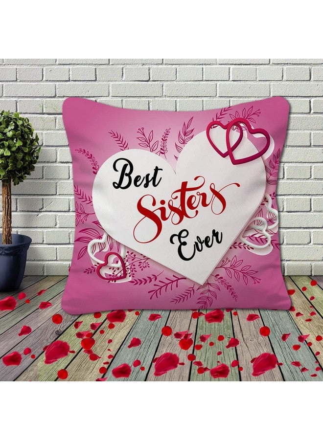 AWANI TRENDS AWANI TRENDS Ceramic Gift For Sister Birthday Anniversary Gift Rakhi Gift Retrun Gift Combo-Printed Coffee Mug Cushion Cover(12X12 Inch) With Filler And Keychain (Red), 350 ML - Image 3