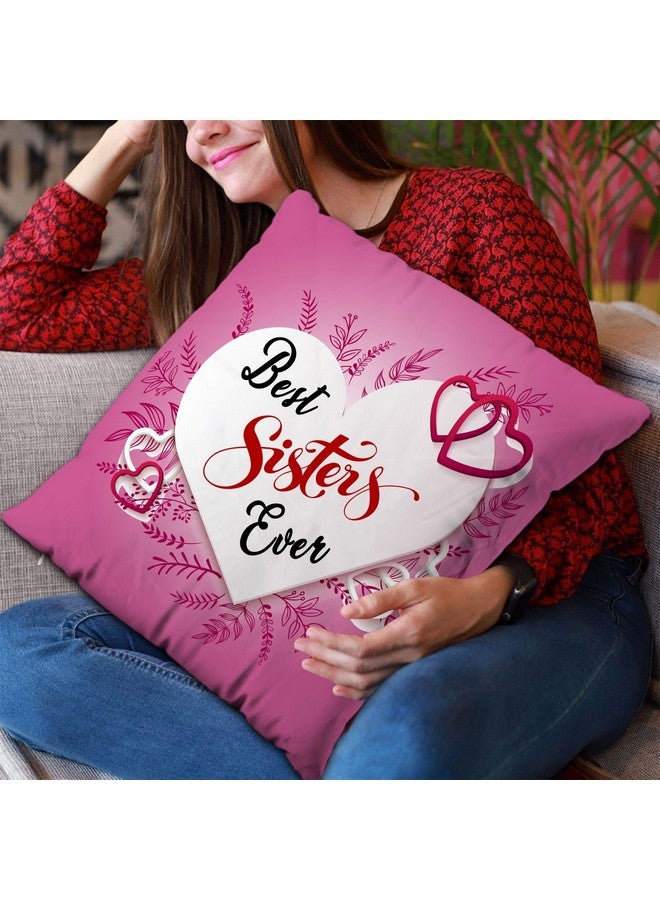 AWANI TRENDS AWANI TRENDS Ceramic Gift For Sister Birthday Anniversary Gift Rakhi Gift Retrun Gift Combo-Printed Coffee Mug Cushion Cover(12X12 Inch) With Filler And Keychain (Red), 350 ML - Image 2
