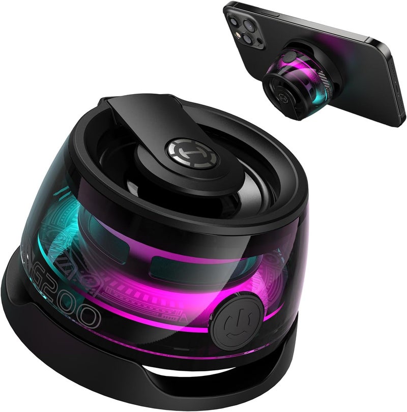 Edifier G200 Magnetic Bluetooth Speaker - Portable Phone Stand for iPhone - Gift Ideas - Game Mode - 7H Playtime - 5W Mini Speaker with Lanyard & RGB Night Light for Camping Tents & Desk/Home Decor - Image 1