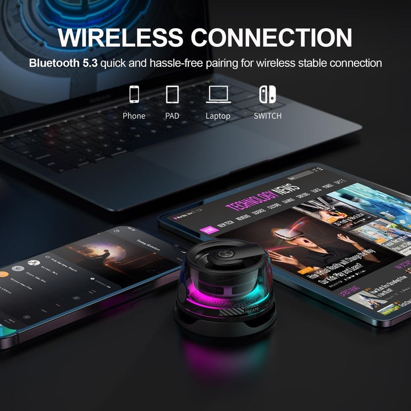 Edifier G200 Magnetic Bluetooth Speaker - Portable Phone Stand for iPhone - Gift Ideas - Game Mode - 7H Playtime - 5W Mini Speaker with Lanyard & RGB Night Light for Camping Tents & Desk/Home Decor - Image 5