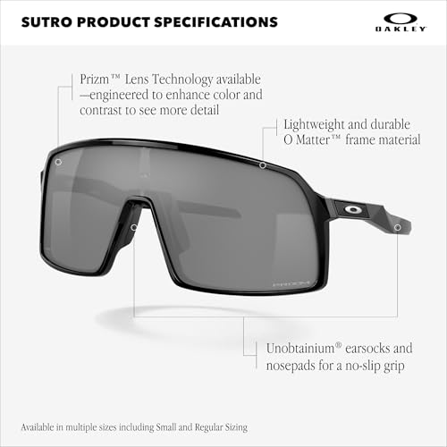 Oakley Unisex Sunglasses Matte Carbon Frame, Prizm 24K Lenses, 0MM - Image 5
