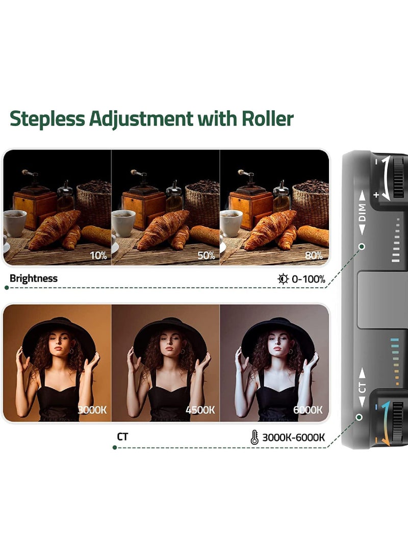 Rock Pow - Mobilife LED Video Light Computer Light for Meeting Video Light 100 LED Beads with Clip 3 Cold Shoe Dimmable Rechargeable Video Conference Light Compatible for Camera Selfie Stick Tripod Cellphone - Image 1