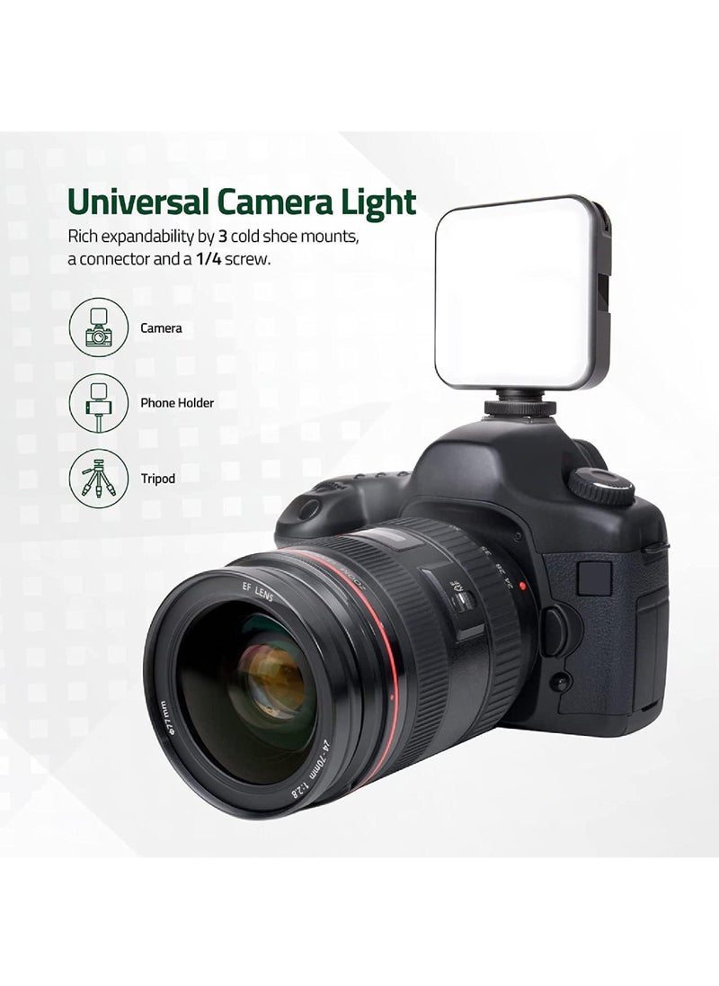 Rock Pow - Mobilife LED Video Light Computer Light for Meeting Video Light 100 LED Beads with Clip 3 Cold Shoe Dimmable Rechargeable Video Conference Light Compatible for Camera Selfie Stick Tripod Cellphone - Image 1