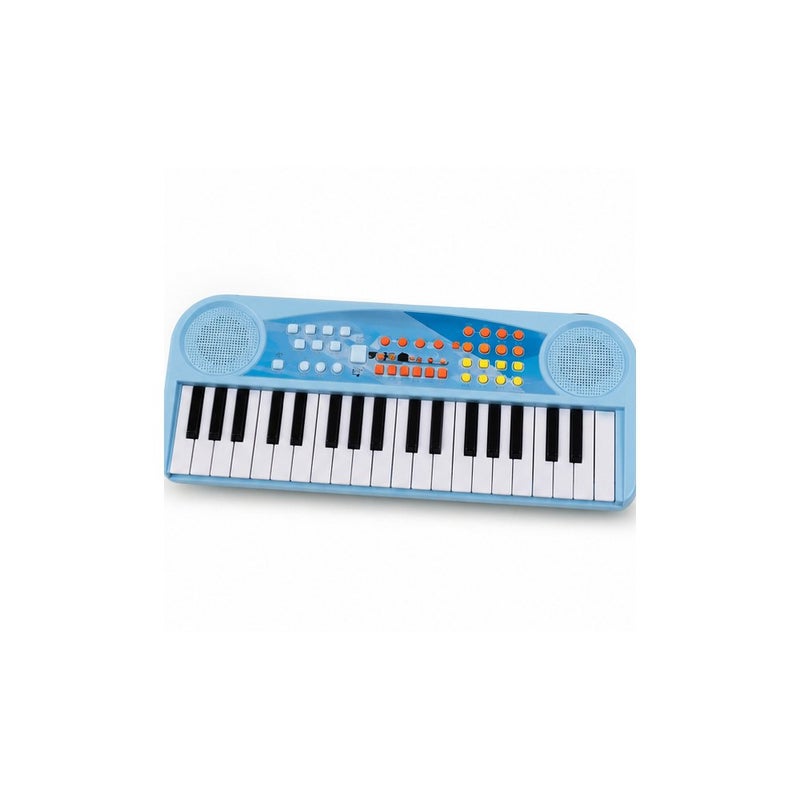 Kids Electronic Keyboard Piano Toy with Microphone, Blue - Image 2