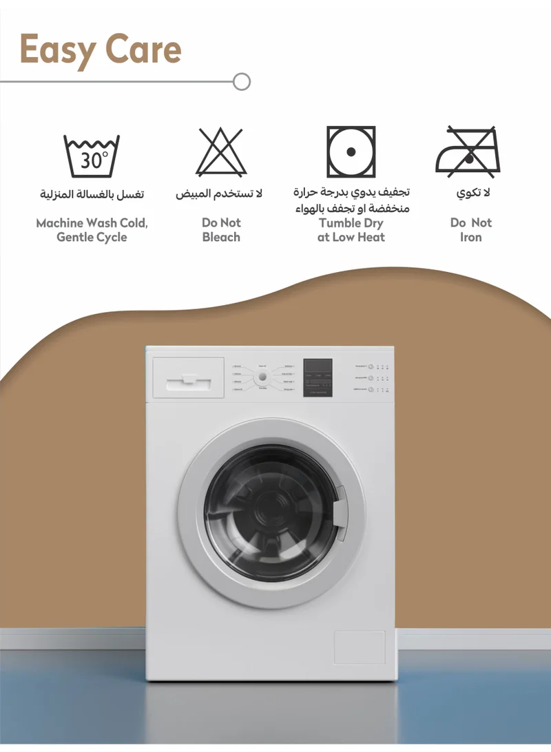 دوناتيلا طقم مفرش سرير 4 قطع مقاس مزدوج 250×230 سم يناسب سرير 200×200 سم , تطريز مشجر  انيق بطباعة رقمية مميزة , ماكيروفايبر فائق النعومة