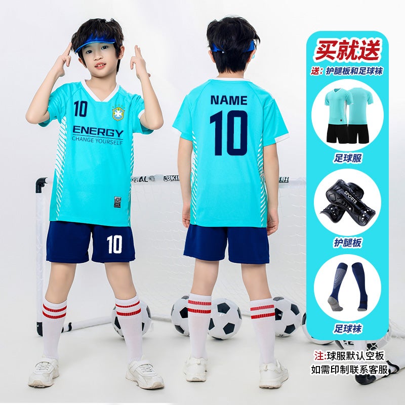 Children'S Football Uniforms For Boys And Girls Quick-Drying Short-Sleeved Football Training Uniforms For Primary School Students Football Game Team Uniforms With Printing - Image 1
