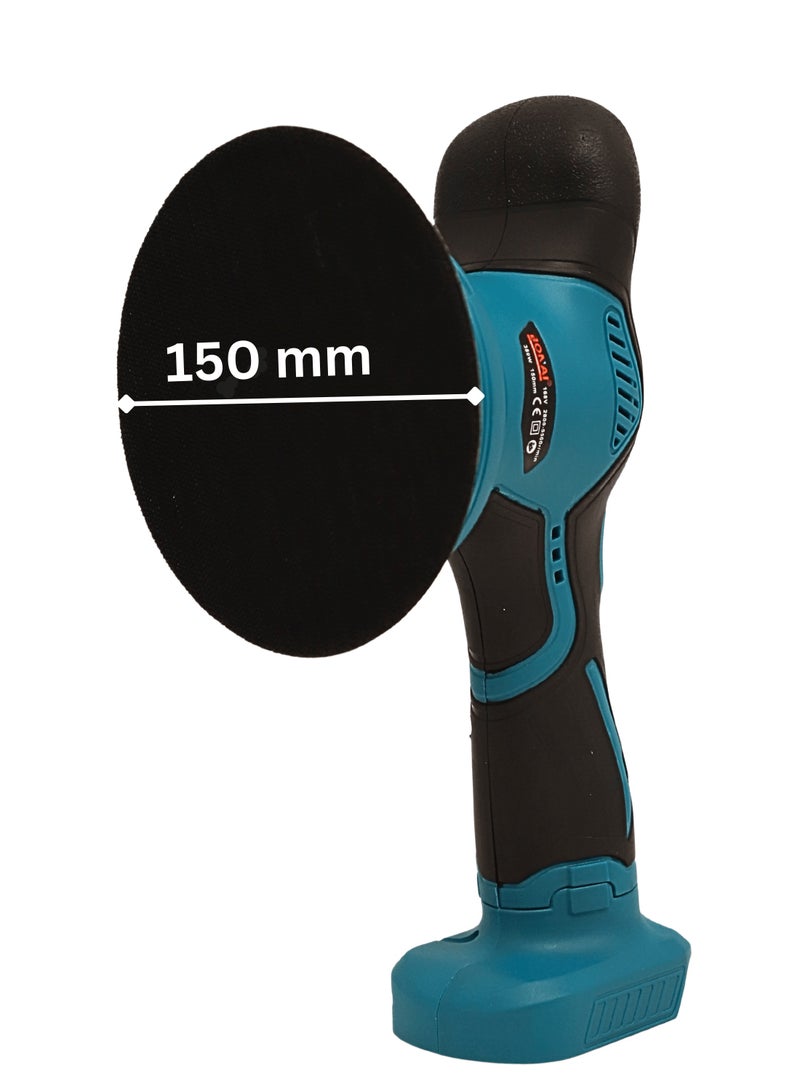 BONAI BN-HK71 Cordless Car Polisher 21V, 380W Dual Action Waxing Machine with 150mm Pad, 2800-5500RPM Variable Speed Orbital Buffer for Car Detailing, Furniture & Metal Polishing - Image 3