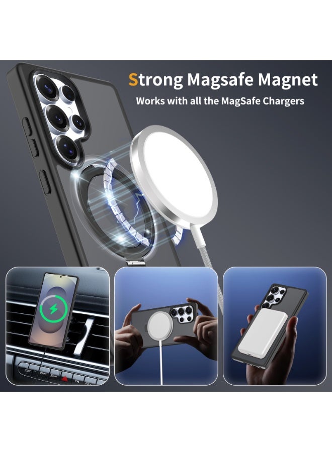 general Magnetic Stand for Samsung Galaxy S25 Ultra Case Compatible with MagSafe, 【Military Grade Drop Tested】【Built in Kickstand】 Shockproof Protective Anti-Fingerprint Slim Matte Case - Image 2