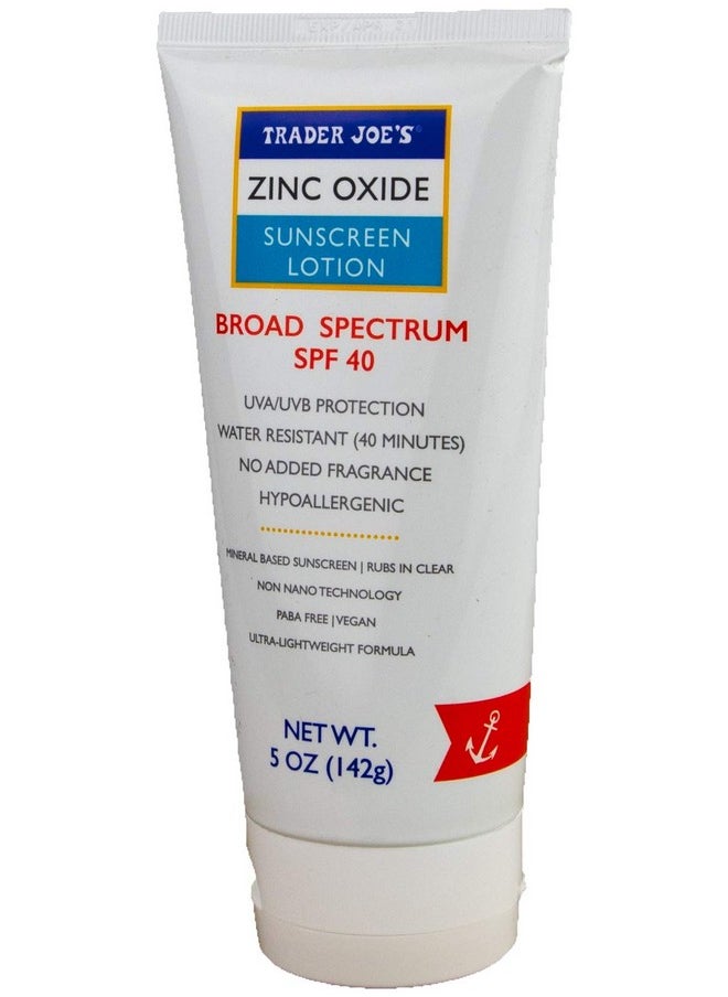 TJ's - Trader Joe'S Zinc Oxide Mineral Based Hypoallergenic Sunscreen Spf 40 - Image 1