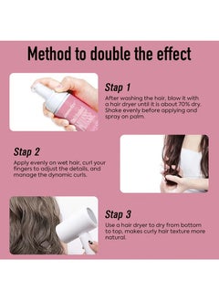 Immetee Curl Hair Control Mousse Non Sticky Moisturizing Nourishing Repairing Curl Hair Foam Mousse for Hair Styling Volumizing and Against Frizz Professional Design for Curl Hair 200ml  - Image 5
