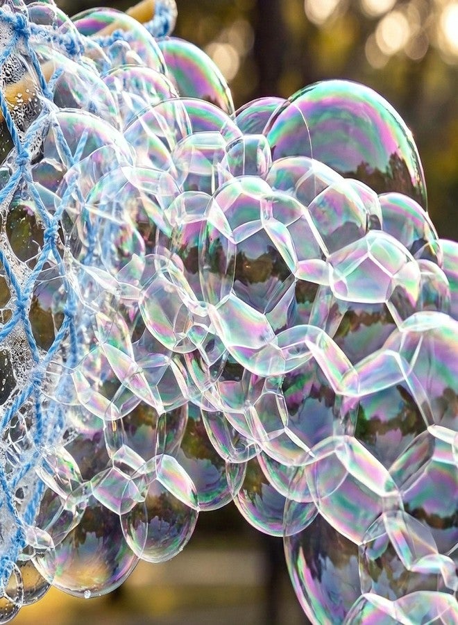 Uncle Bubble Giant Cloud Bubble Wizard Mesh Giant Bubble Wand for Kids Creates Big Cloud-Like Bubbles Easy Outdoor Bubble Toy 14 Inch Wand with Non-Toxic Bubble Solution Made in Taiwan - Image 2