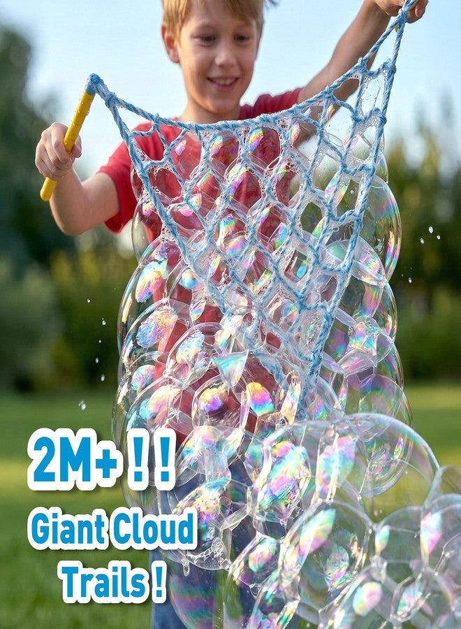 Uncle Bubble Giant Cloud Bubble Wizard Mesh Giant Bubble Wand for Kids Creates Big Cloud-Like Bubbles Easy Outdoor Bubble Toy 14 Inch Wand with Non-Toxic Bubble Solution Made in Taiwan - Image 3