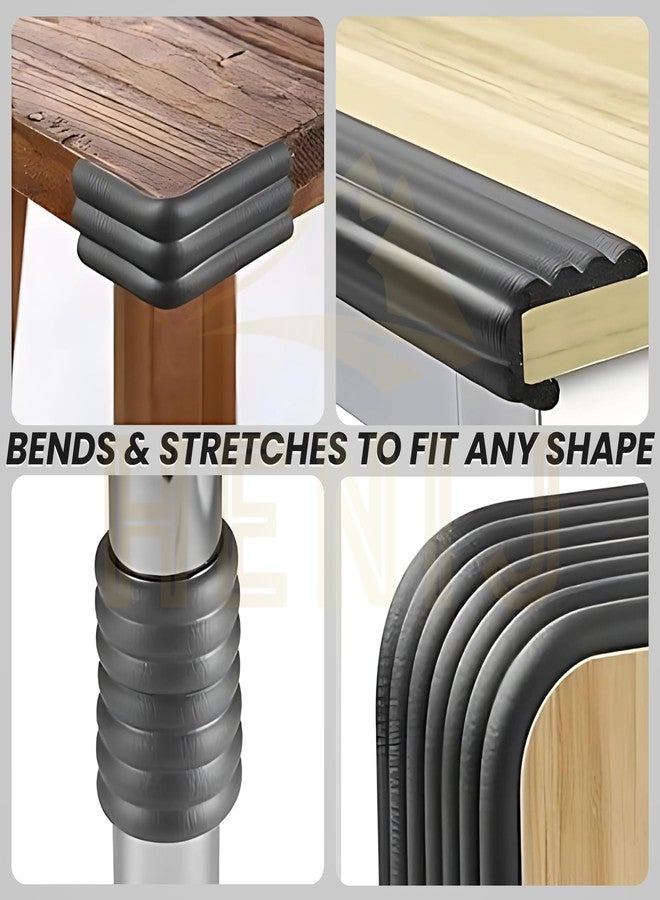 HENIJ Soft Extra Dense Furniture Table Wall Edge Protectors Foam Baby | Safety Bumper Guard Protector, Table Protection Strip, Kids Safety Corner Strip (6.5 Ft Long, 8 CM Wide, Black, Pack of 1) - Image 5