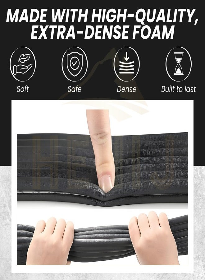 HENIJ Soft Extra Dense Furniture Table Wall Edge Protectors Foam Baby | Safety Bumper Guard Protector, Table Protection Strip, Kids Safety Corner Strip (6.5 Ft Long, 8 CM Wide, Black, Pack of 1) - Image 3