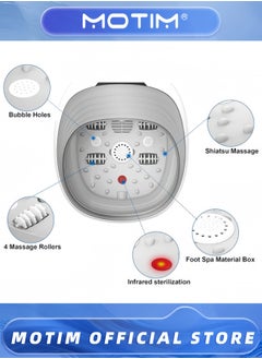 Foot Bath Massager with Heat Bubbles Vibration 4 Removable Massage Rollers (Not Motorized) - pzsku/ZA7FAFE211287F2023205Z/45/_/1733196241/d54fe3a3-62cc-41ac-a465-36ca9d06fc32