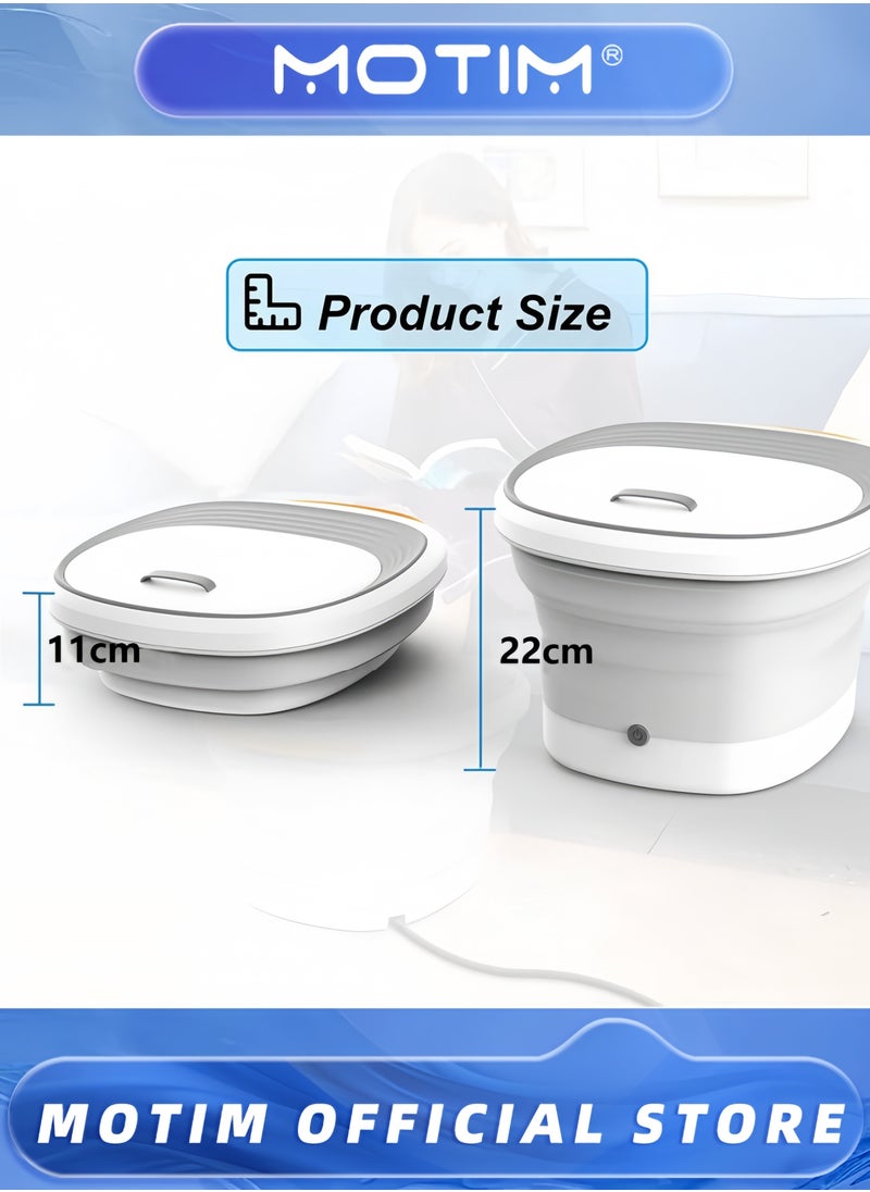 Motim - Foot Bath Massager with Heat Bubbles Vibration 4 Removable Massage Rollers (Not Motorized) - Image 1