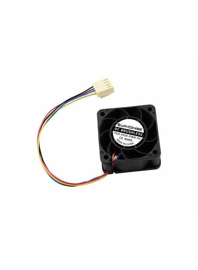 Waveshare Dedicated DC 5V Cooling Fan Compatible with NVIDIA Jetson Nano Developer Kit and B01 Version PWM Speed Adjustment Strong Cooling Air Fan 40mm×40mm×20mm with 4PIN Reverse-Proof Connector - Image 2