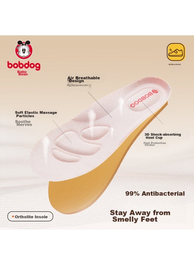 Babu Bean Babbudou Toddler Shoes, Spring And Autumn, For Baby Boys, Caterpillar Style, Non-slip, Breathable, Functional Children's Shoes, For Boys And Girls, Khaki, Size 24 - Image 3