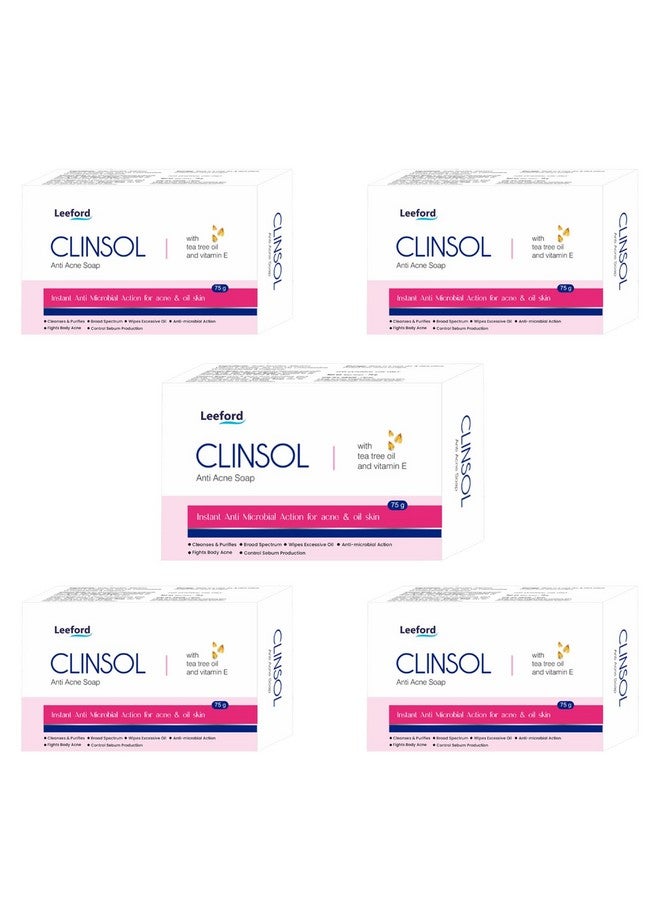 CLINSOL صابون كلينسول (75 جرام، عبوة من 5) مع منتج بوج للجمال 10 جرام - Image 1